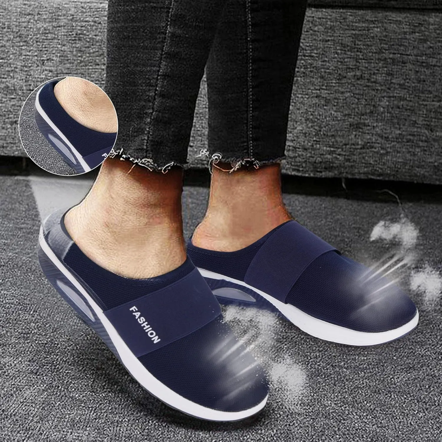Womens Walking Tennis Shoes,Women's Air Cushion Slip-On Walking Sneakers Shoes-Orthopedic Diabetic Walking Shoes