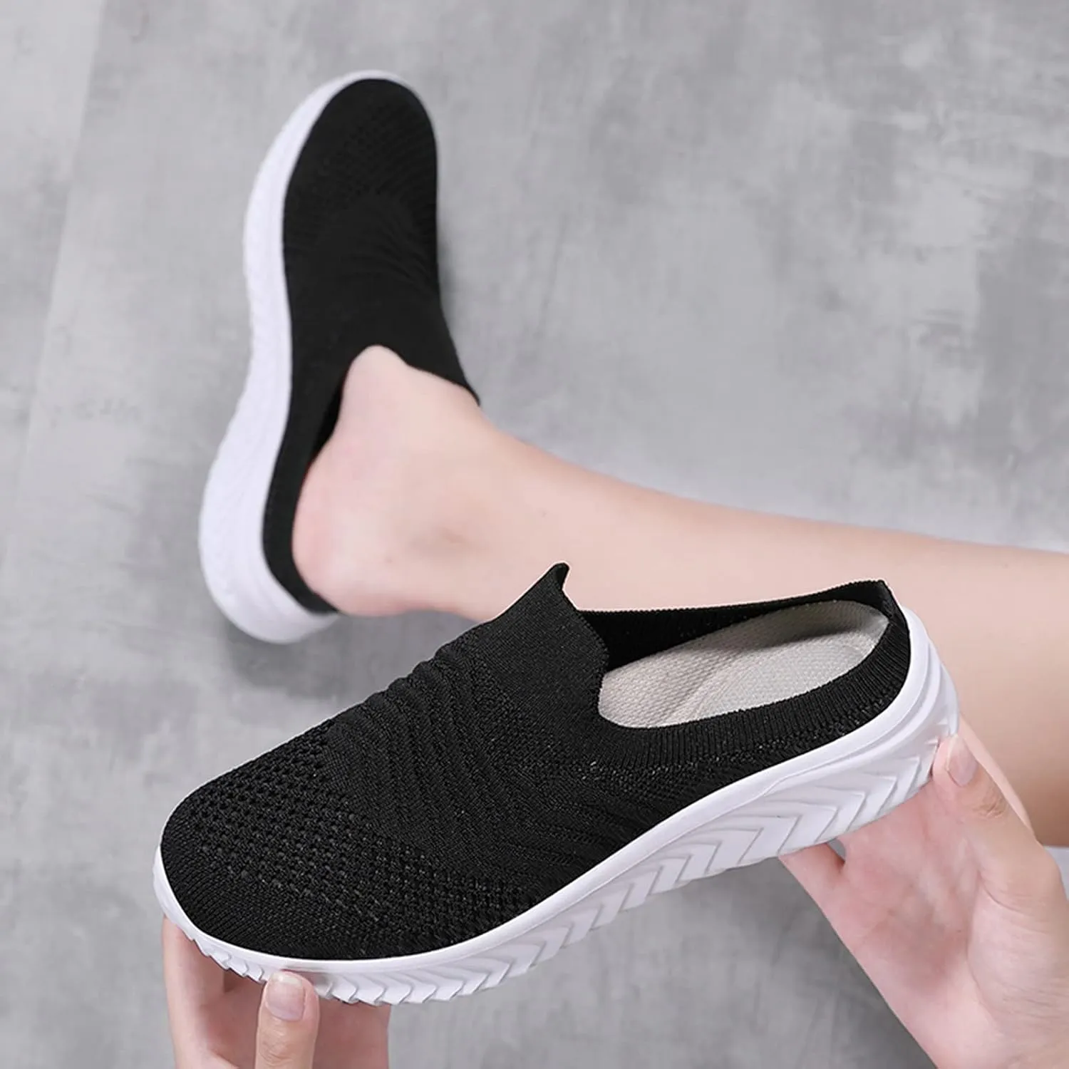 Womens Walking Tennis Shoes,Women's Air Cushion Slip-On Walking Sneakers Shoes-Orthopedic Diabetic Walking Shoes