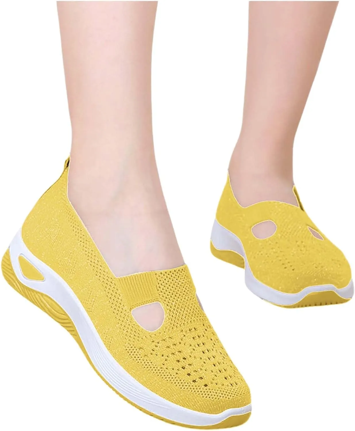 Women's Woven Orthopedic Breathable Soft Shoes Mens Dress Shoes Wide Feet Casual Shoes Slip On Women's Fashion Sneakers Slip On Tennis Shoe Loafers Casual Slip On