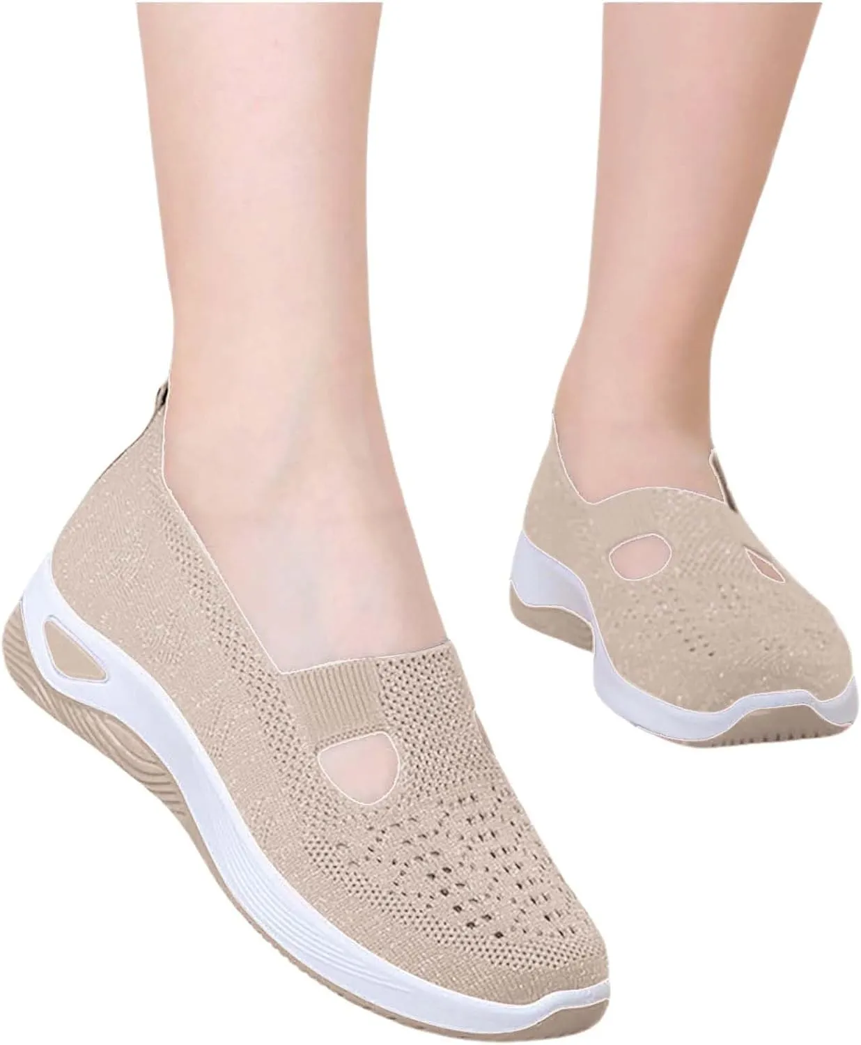 Women's Woven Orthopedic Breathable Soft Shoes Mens Dress Shoes Wide Feet Casual Shoes Slip On Women's Fashion Sneakers Slip On Tennis Shoe Loafers Casual Slip On