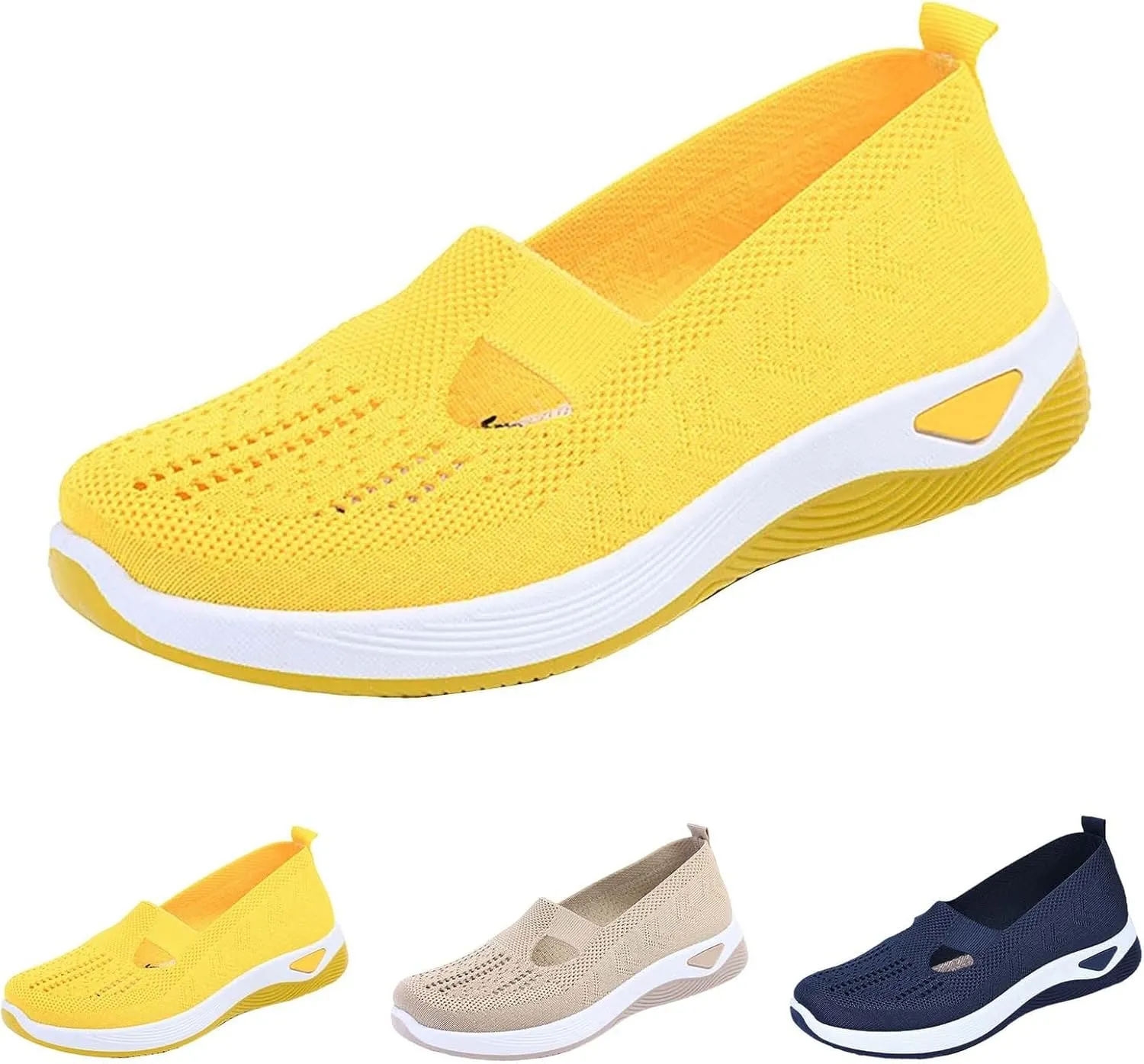 Women's Woven Orthopedic Breathable Soft Shoes Mens Dress Shoes Wide Feet Casual Shoes Slip On Women's Fashion Sneakers Slip On Tennis Shoe Loafers Casual Slip On