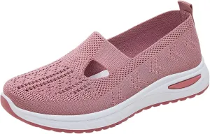 Women's Woven Orthopedic Breathable Soft Shoes Slip On Shoes Women Slip On Women's Casual Shoes Platform Sneakers Brown Tennis Shoe Loafers Casual Slip On