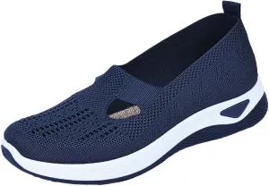 Women's Woven Orthopedic Breathable Soft Shoes Slip On Shoes Women Slip On Women's Casual Shoes Platform Sneakers Brown Tennis Shoe Loafers Casual Slip On