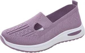 Women's Woven Orthopedic Breathable Soft Shoes Womens Tennis Shoes Slip On Casual Shoes for Fall Slip On Sneakers Slip On Tennis Shoe Loafers Casual Slip On