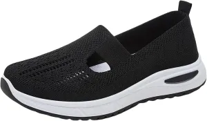Women's Woven Orthopedic Breathable Soft Shoes Womens Tennis Shoes Slip On Casual Shoes for Fall Slip On Sneakers Slip On Tennis Shoe Loafers Casual Slip On