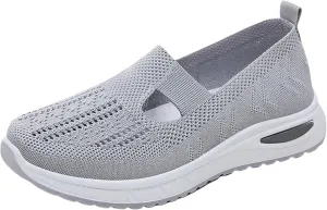 Women's Woven Orthopedic Breathable Soft Shoes Womens Tennis Shoes Slip On Casual Shoes for Fall Slip On Sneakers Slip On Tennis Shoe Loafers Casual Slip On