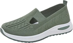 Women's Woven Orthopedic Breathable Soft Shoes Womens Tennis Shoes Slip On Casual Shoes for Fall Slip On Sneakers Slip On Tennis Shoe Loafers Casual Slip On